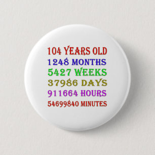 104th Birthday Milestones Button