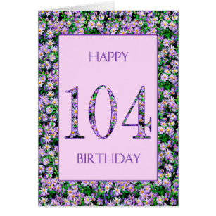104th Birthday Purple Daisies