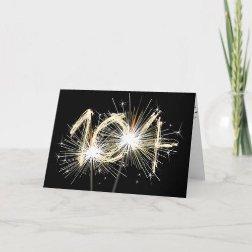 104th Birthday Sparklers on Black Card