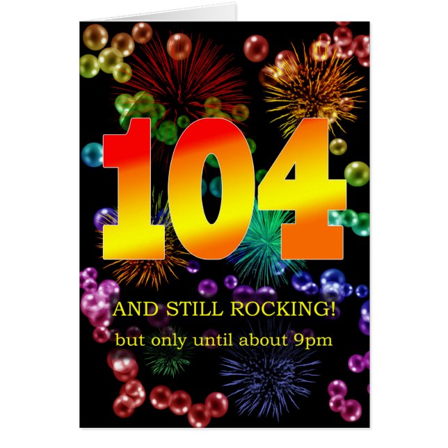 104th Birthday Still Rocking Cards (Front)