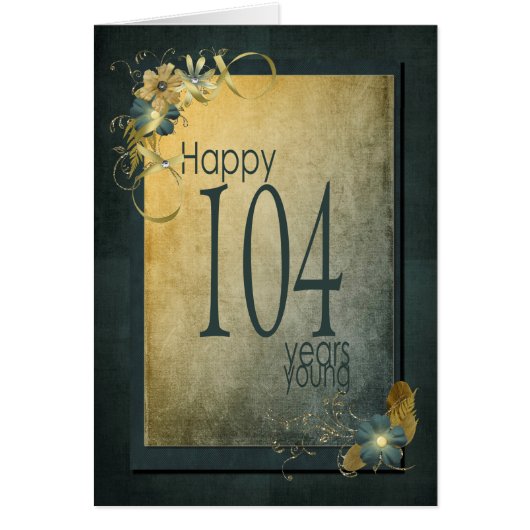 104th Birthday-vintage frame (Front)