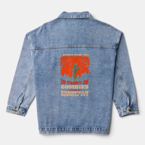 10548100065Push You In Zombies To Save My Europea Denim Jacket