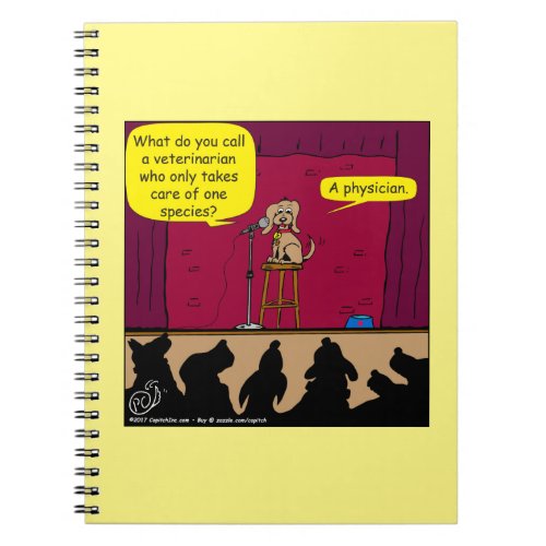 1054 Dog Stand Up Comedy Cartoon Notebook