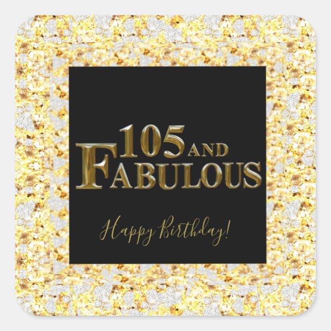 105 Birthday  Square Sticker (Front)