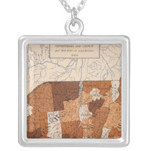 105 Diphtheria, croup NY, NJ, New England Silver Plated Necklace