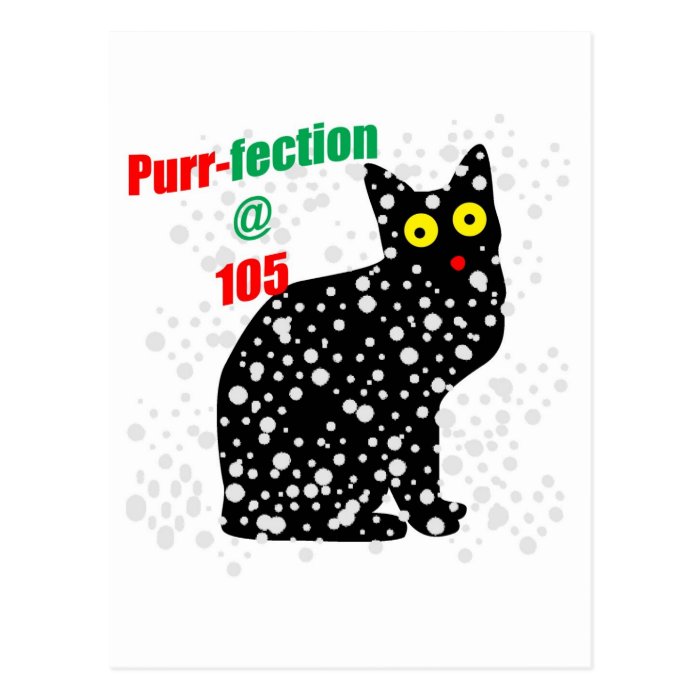 105 Snow Cat Purr fection Postcard