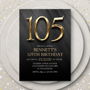 105th Birthday Invitation