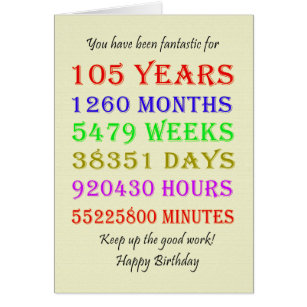 105th Birthday Milestones