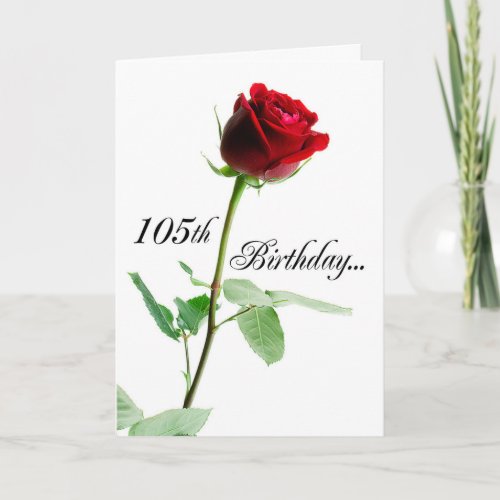 105th Birthday Red Rose
