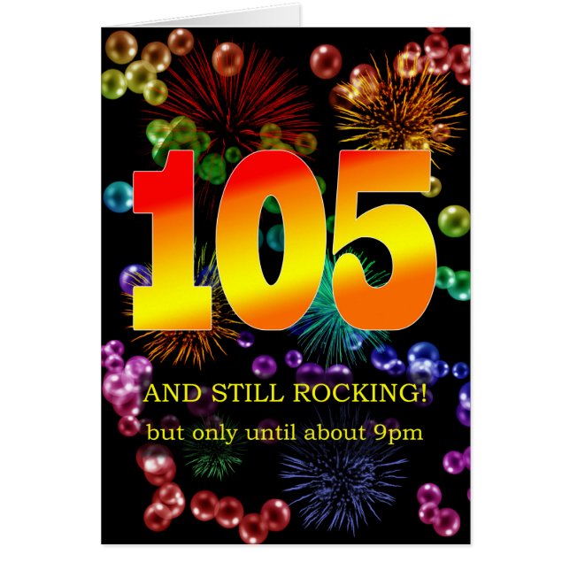 105th Birthday Still Rocking Cards (Front)
