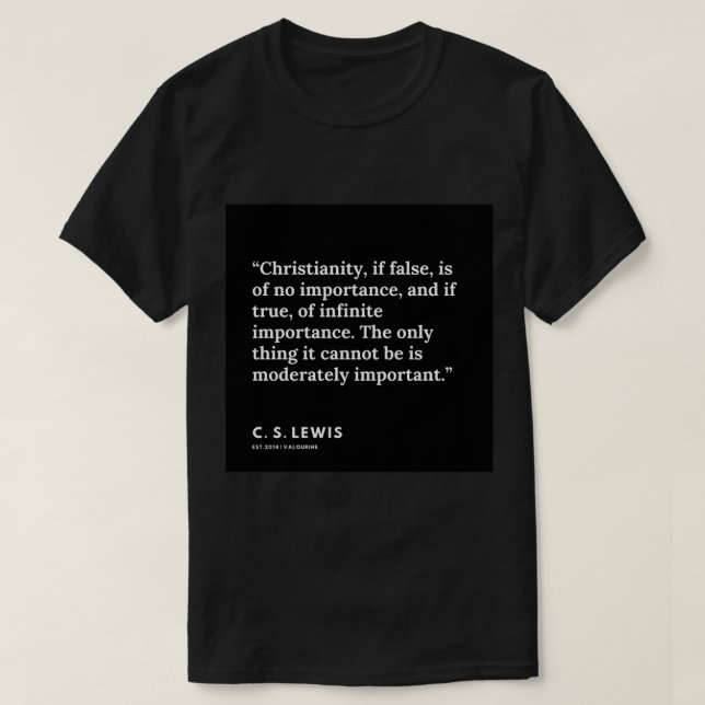 106 191121 C. S. Lewis Quotes Sticker T-Shirt (Design Front)