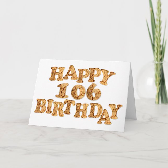 106th Birthday card for a cookie lover (Front)