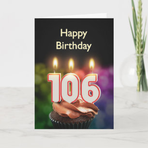106th Birthday card with Candles