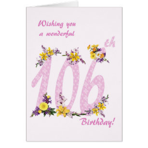 Funny 106th Birthday Card. 106 Years of Age Not Growing Old -  Portugal