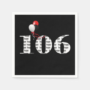 106th Birthday party balloons Napkins