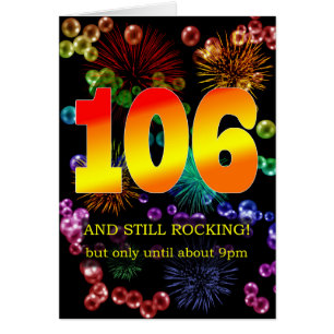 106th Birthday Still Rocking Cards