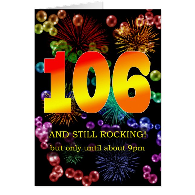 106th Birthday Still Rocking Cards (Front)