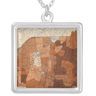 107 Influenza NY, NJ, New England Silver Plated Necklace