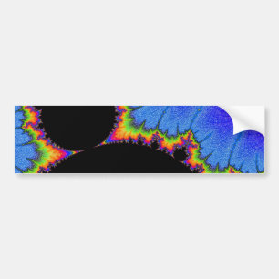 108-10 big black mandy with rainbow aura bumper sticker