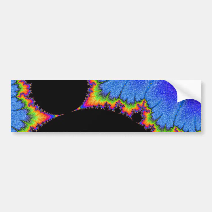 108-10 big black mandy with rainbow aura bumper sticker | Zazzle