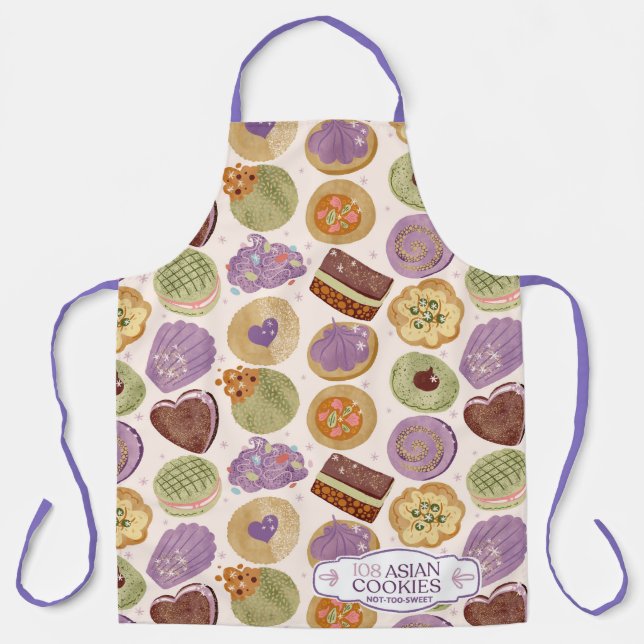 108 Asian Cookies Apron designed by Katherine Juli (Front)