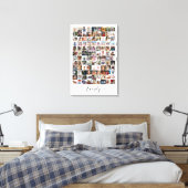 108 Photo Collage  Unique Personalized DIY Custom Canvas Print (Insitu(Bedroom))