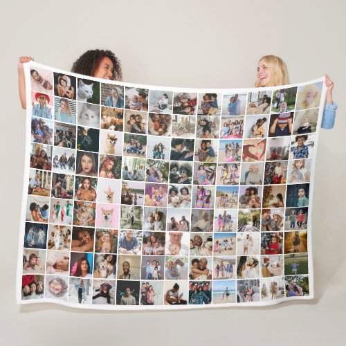 108 Photo Collage  Unique Personalized DIY Custom Fleece Blanket