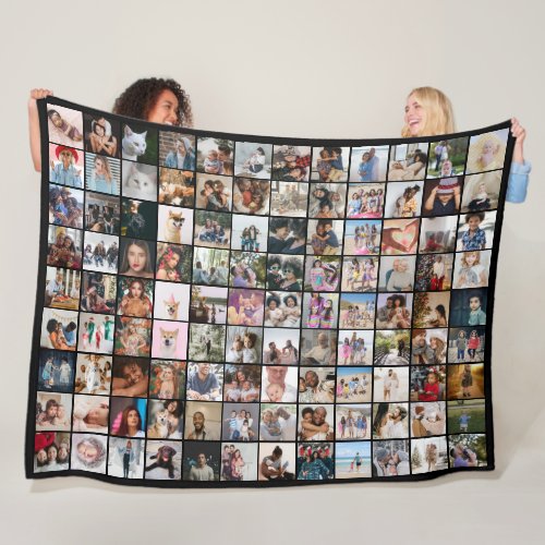 108 Photo Collage  Unique Personalized DIY Custom Fleece Blanket