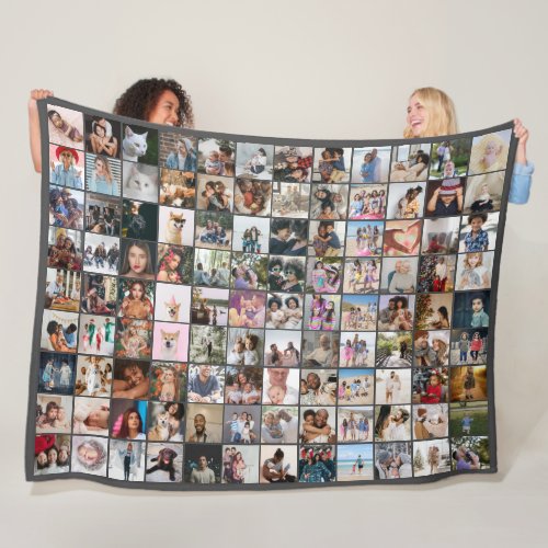 108 Photo Collage  Unique Personalized DIY Custom Fleece Blanket