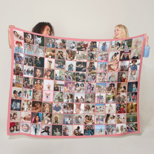 108 Photo Collage  Unique Personalized DIY Custom Fleece Blanket