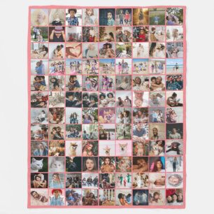 108 Photo Collage  Unique Personalized DIY Custom Fleece Blanket