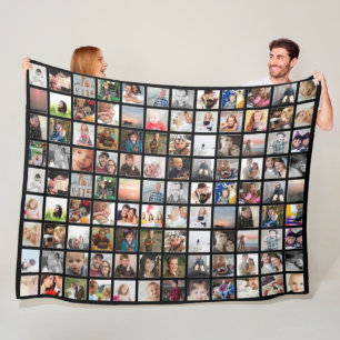 108 Photos or Your Images or quotes Anything Fleece Blanket