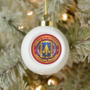 108th Air Defense Artillery Brigade  Ceramic Ball Christmas Ornament