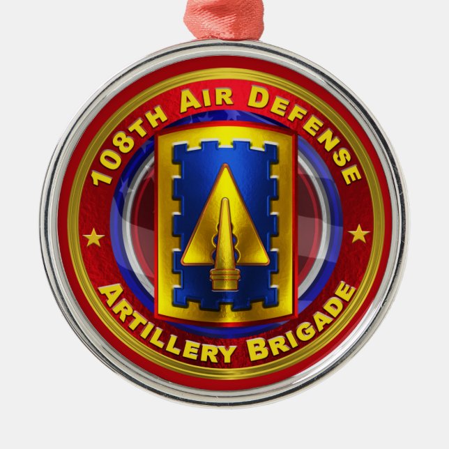 108th Air Defense Artillery Brigade Christmas  Metal Ornament (Front)