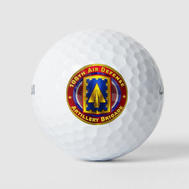 108th Air Defense Artillery Brigade Golf Balls (Front)