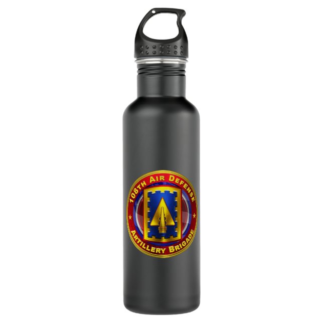 108th Air Defense Artillery Brigade  Stainless Steel Water Bottle (Front)