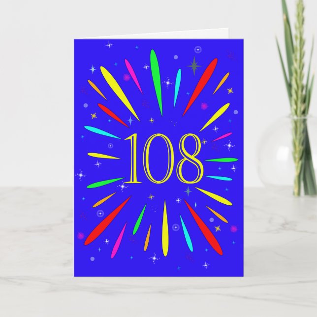 108th Birthday Explosion Card (Front)