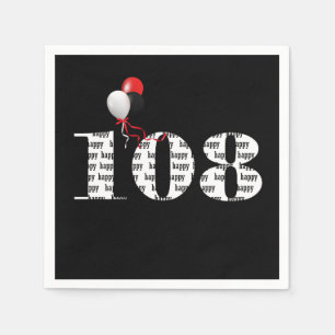 108th Birthday party balloons Napkins
