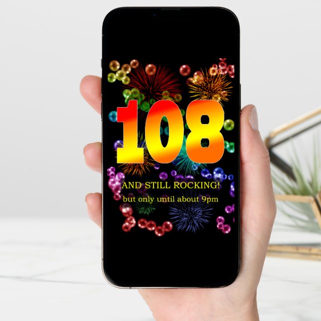 108th Birthday Still Rocking Cards (Front Digital)