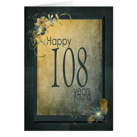 108th Birthday-vintage frame (Front)