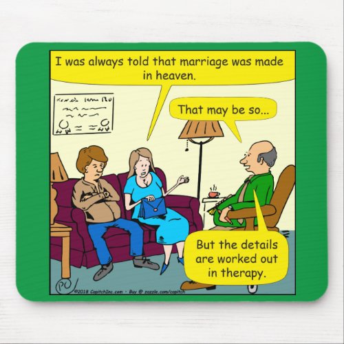 1090 marriage made in heaven cartoon mouse pad