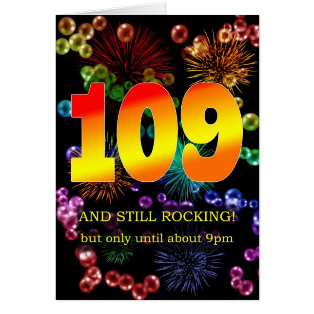 109th Birthday Still Rocking Cards (Front)