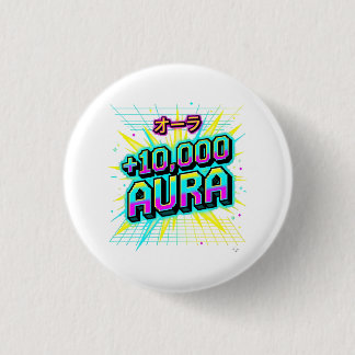 +10,000 Aura Retro Japanese Katakana Cyberpunk But Button