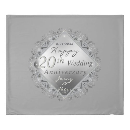 101120th25th70th Wedding Anniversary Duvet Cover