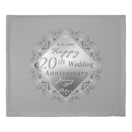 10,11,20th,25th,70th Wedding Anniversary Duvet Cover