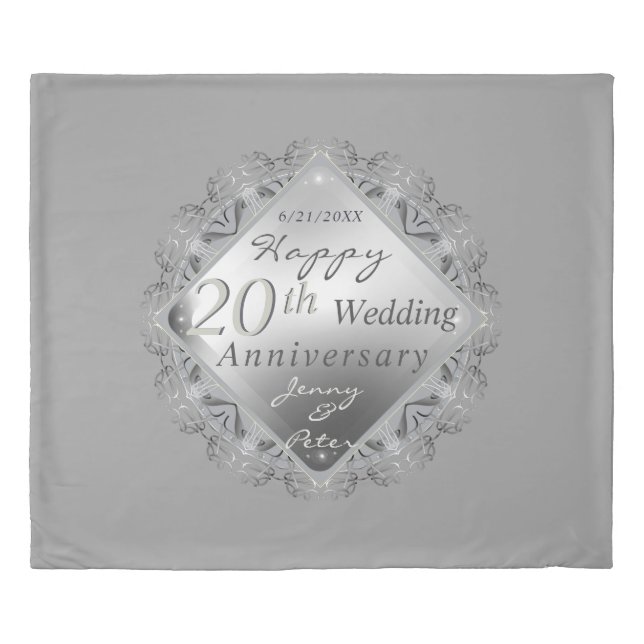 10,11,20th,25th,70th Wedding Anniversary Duvet Cover (Front)