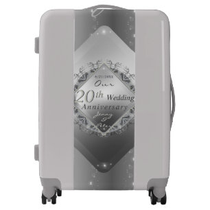 10,11,20th,25th,70th Wedding Anniversary Emblem Luggage