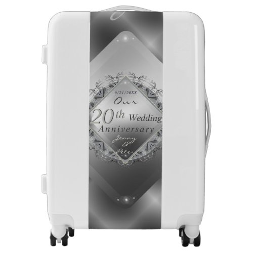 101120th25th70th Wedding Anniversary Metallic_ Luggage