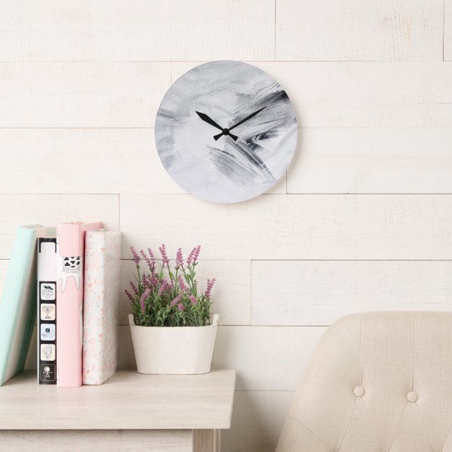 10.75" Round Acrylic White Paint Wall Clock (Reading Room)