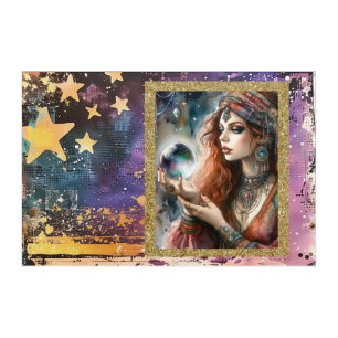 *~* 10 A100 Psychic Boho Gypsy Woman Photo Stars Acrylic Print